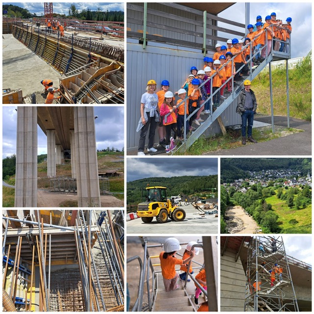 Ausflug der OGS Freudenberg zur Eisener-Autobahnbrücke