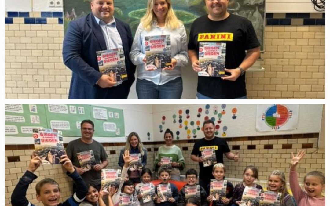 Sebastian Schreiber sponsort Sammelbücher für die Obenstruthschule