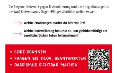 Umfrage zu Rassismuserfahrungen in Siegen und dem Kreis Siegen-Wittgenstein